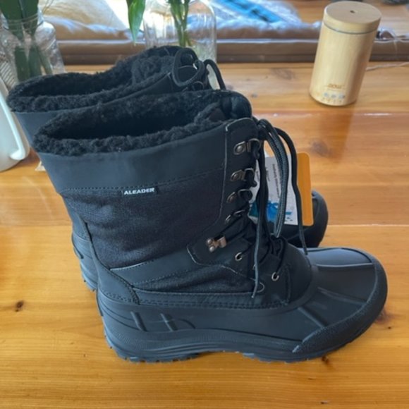 ALEADER Men's Lace Up Insulated Heavy Duty Waterproof Winter Snow Boots Size 12 - Picture 3 of 5